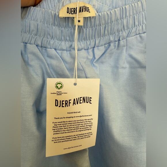 New Djerf Avenue Breezy Pants in Blue Women’s size Medium 100% Cotton - Picture 4 of 5
